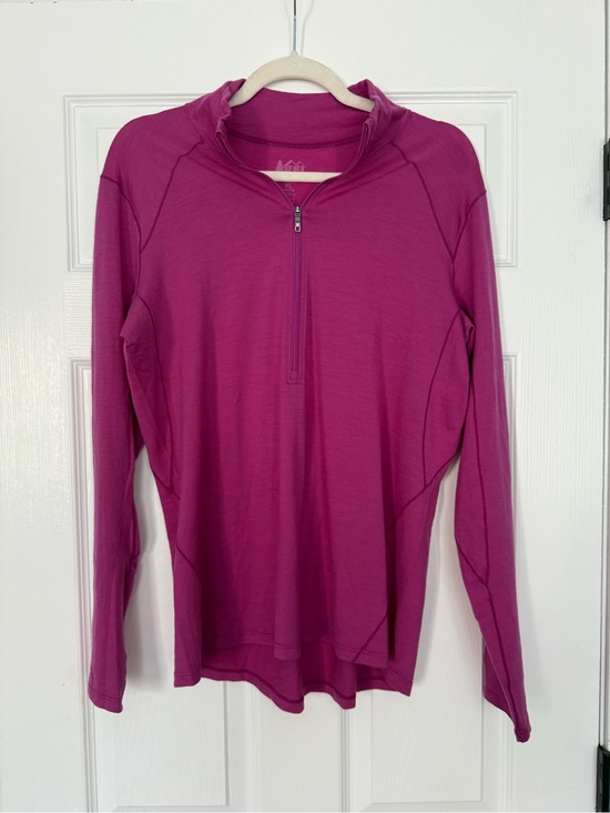REI Sweaters - Rei 100% Merino Wool Quarter Zip Magenta- Womens Size XL